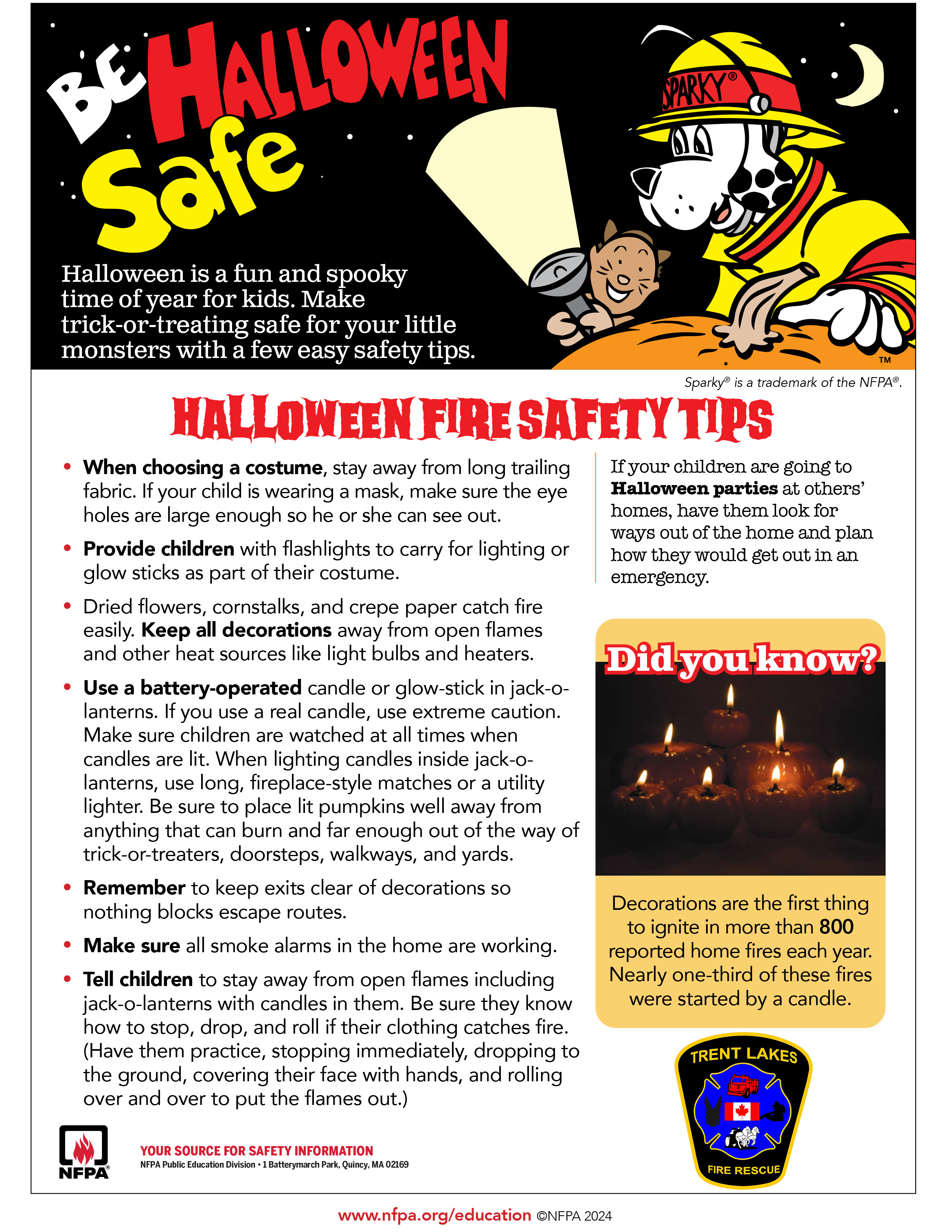 Be Halloween Safe! Municipality of Trent Lakes